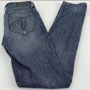 Anthropologie Level 99 skinny Jeans Size 26 / 33 Tall 5 pocket distressed